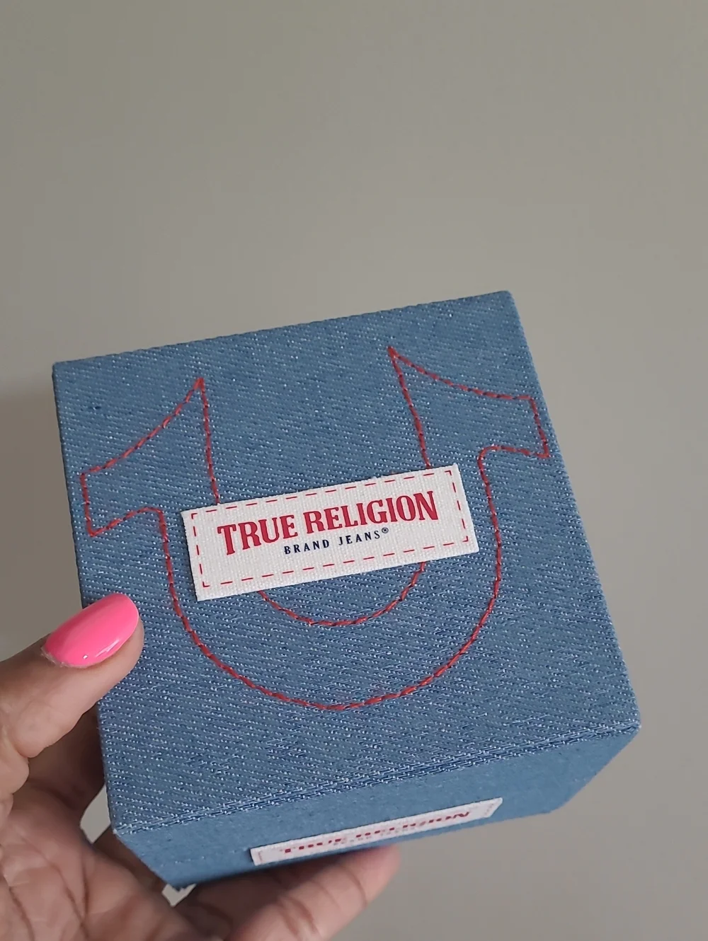 True Religion Gold-Tone Watch with Black Dial and Charm Bracelet